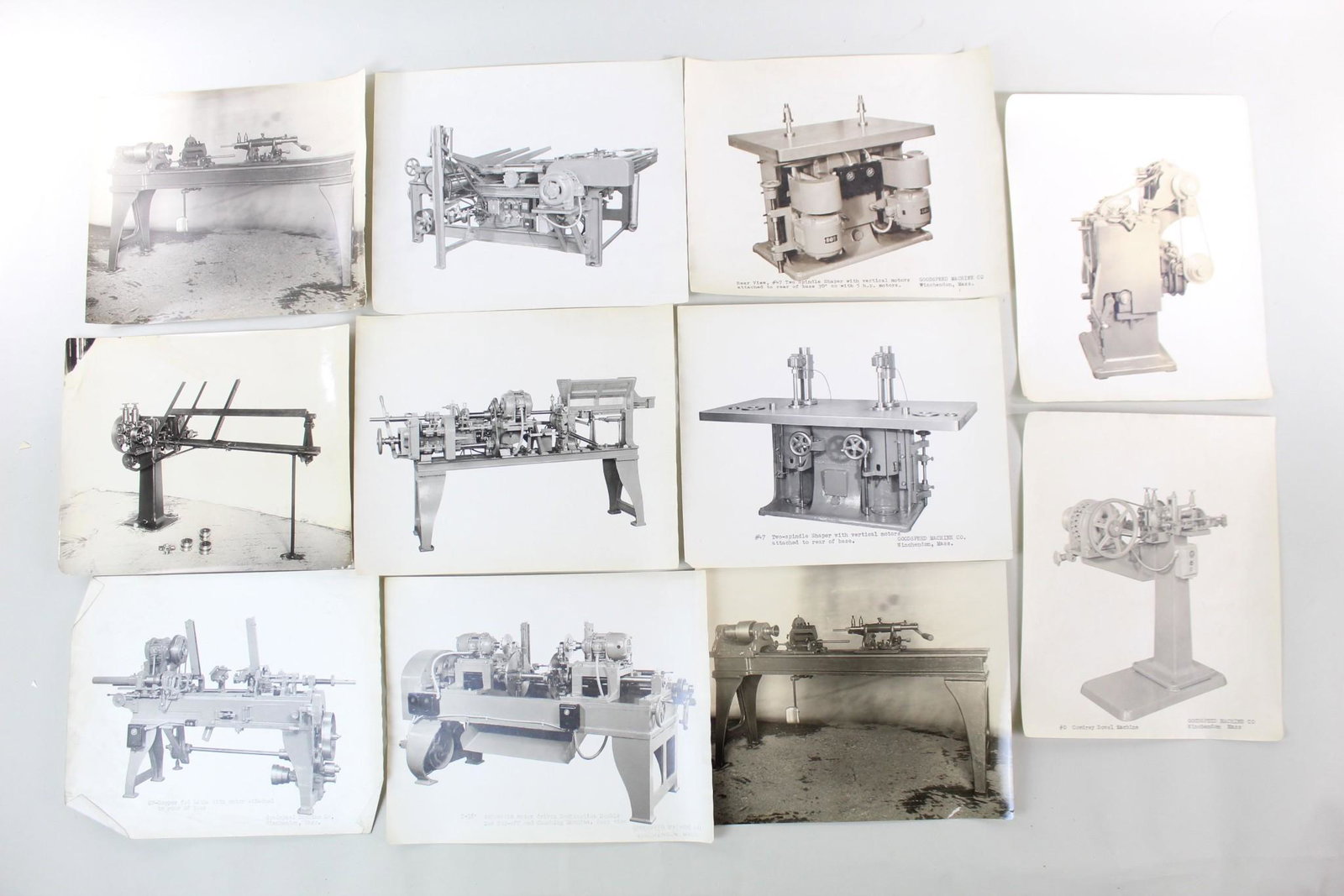 54 Factory Photos, Industrial Shop Machines "Goodspeed": Lot of 54 Antique Photographs Industrial Shop Machines. This is an interesting lot of black & white photographs documenting different types of heavy machinery. Some of them have "Goodspeed Machine Co.