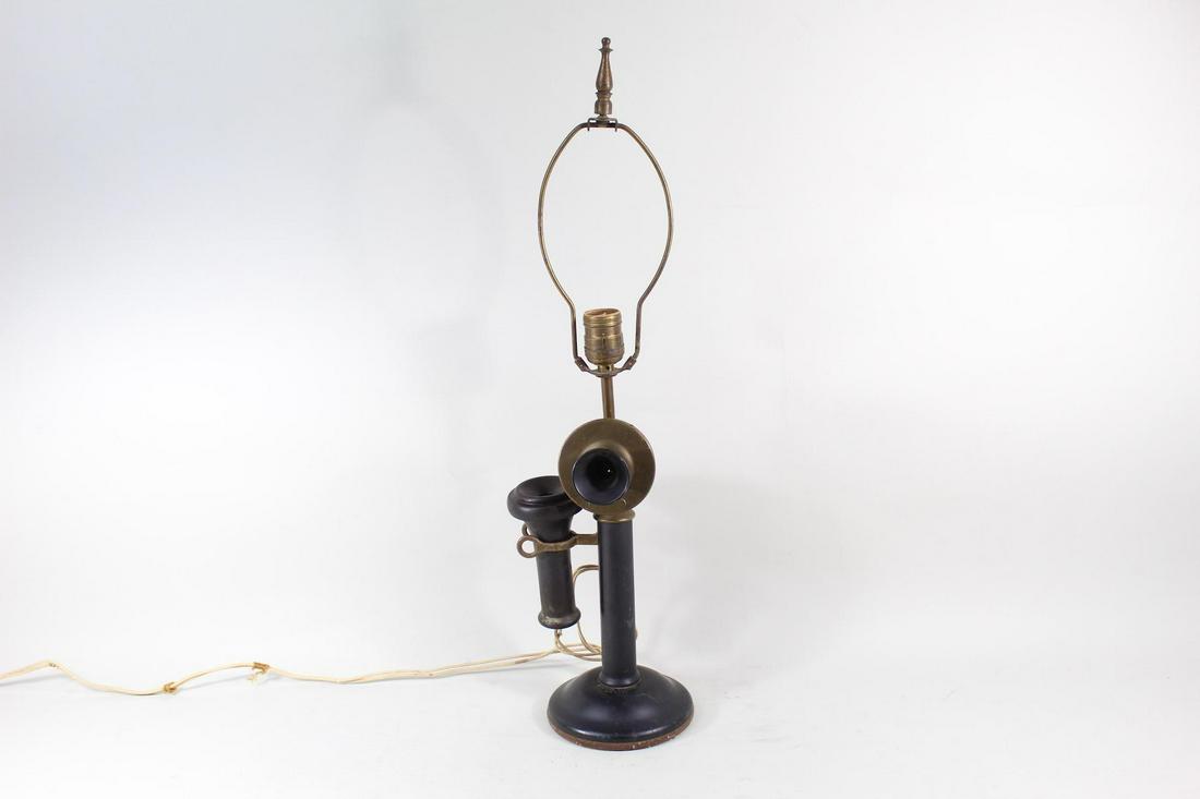 Western Electric Tel&Tel Co Candlestick Telephone Lamp (1 of 13)