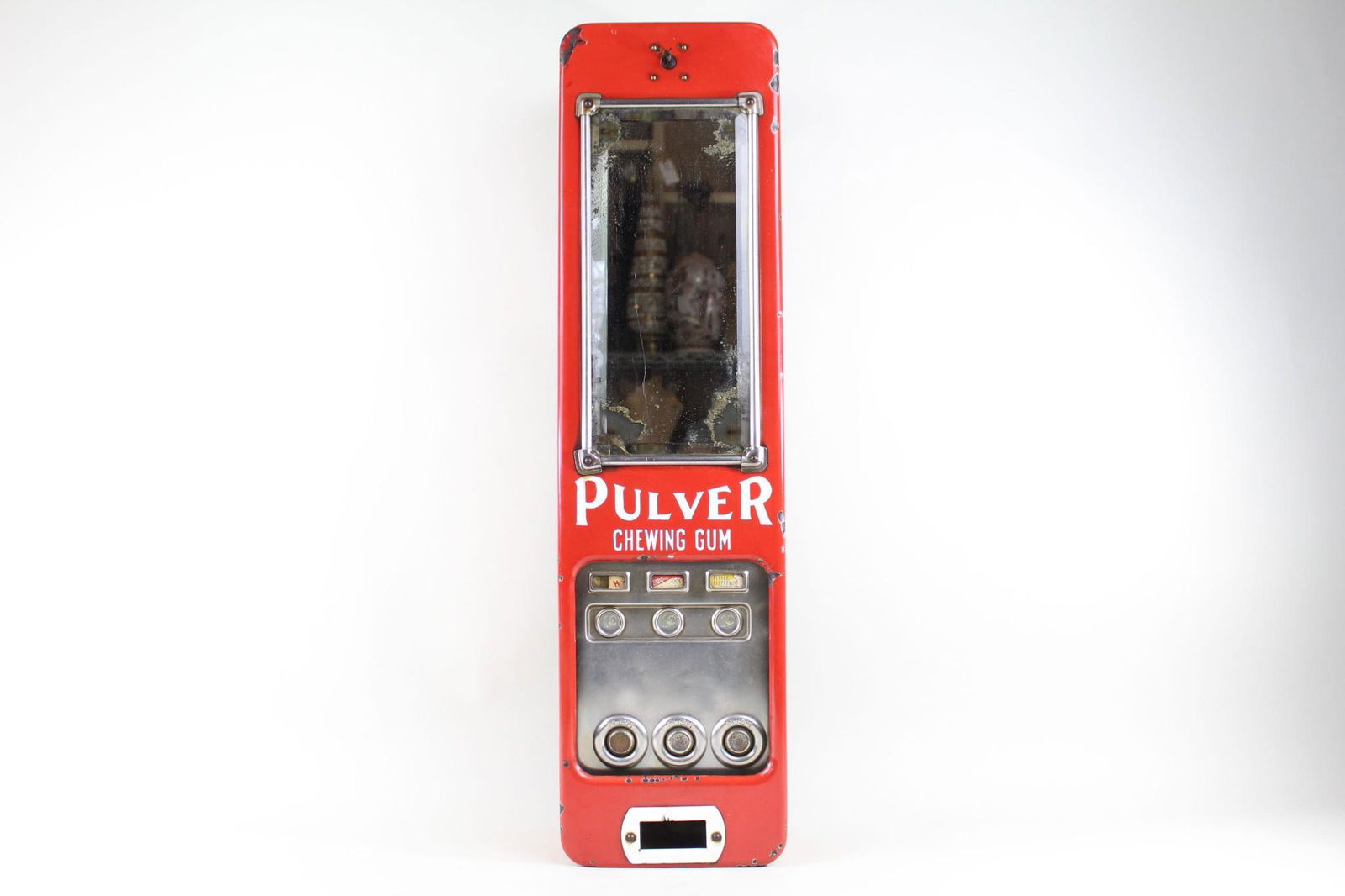 Red Pulver Chewing Gum Enamel Porcelain Vending Machine (1 of 11)