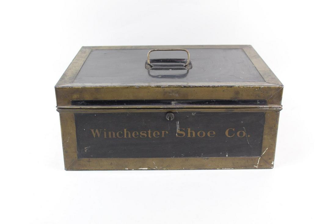 Antique Winchester Shoe Co. Metal Document Box, Buffalo (1 of 14)