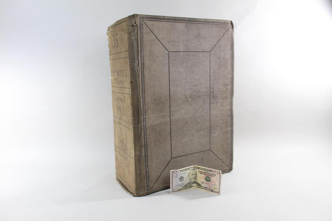 HUGE 1930's Bills/Invoice Scrapbook Shoe Store (1/4) (1 of 15)