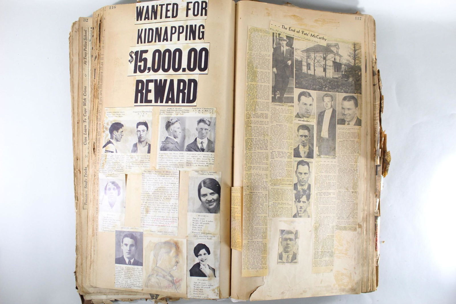 Large New York State Police Scrapbook,Folk Art Drawings (1 of 20)