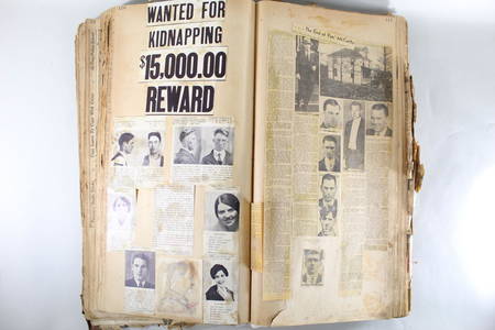 Large New York State Police Scrapbook,Folk Art Drawings