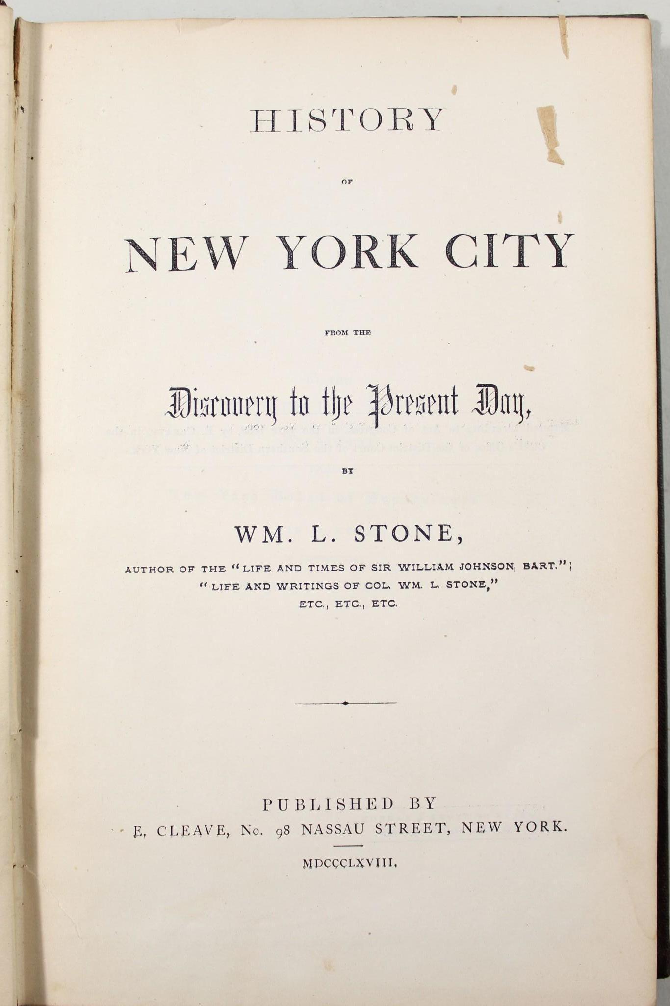3 New York City History Books w/Maps,Nutshell,1853-1868 (1 of 20)