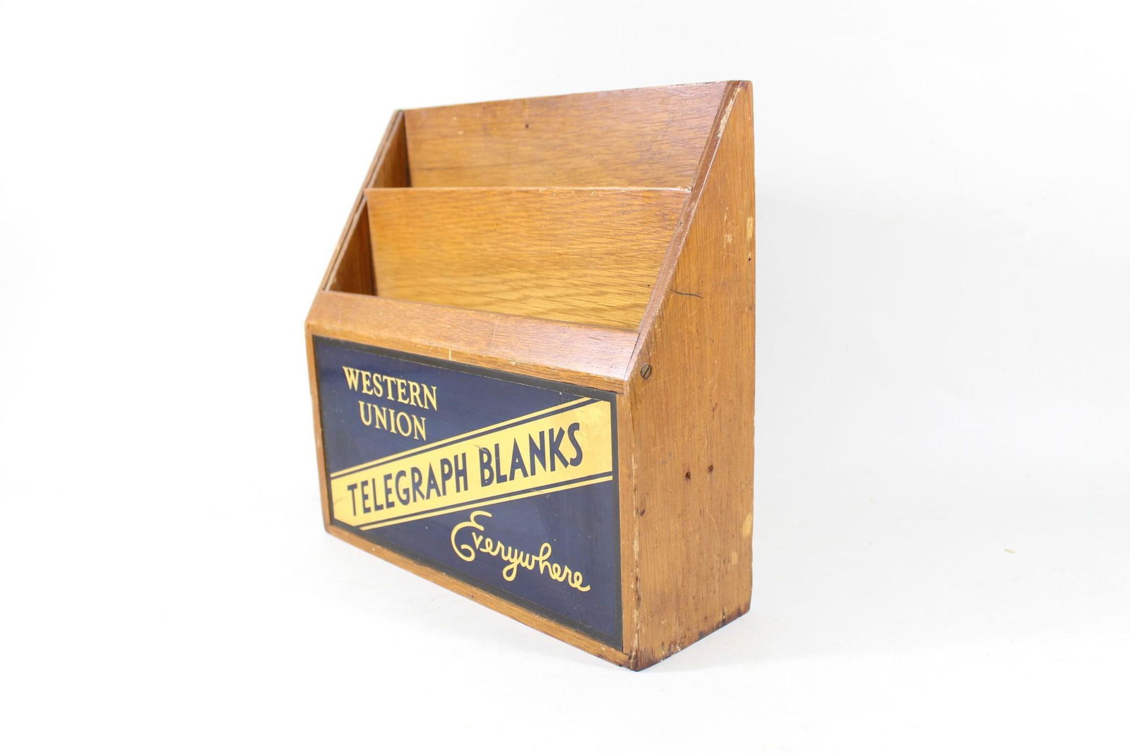 Western Union Telegraph Blanks Display Wood Letter Box (1 of 9)