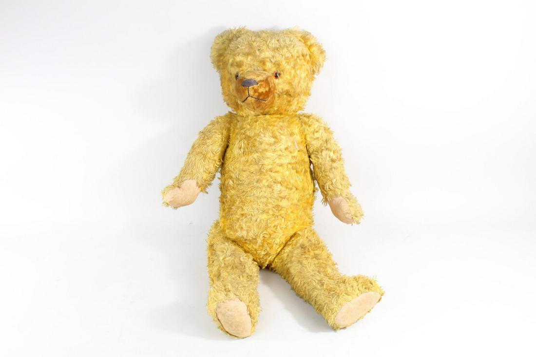 Large Antique Teddy Bear, Golden Fully Jointed (1 of 9)