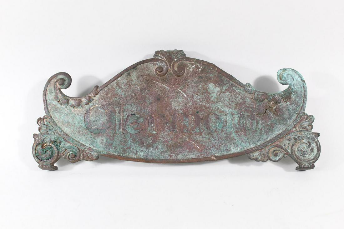 Clermont, NY Brass Bronze Cash Register Topper Plaque (1 of 10)