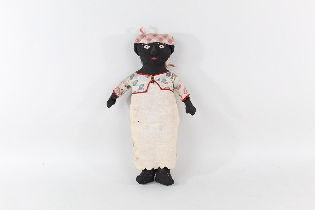 African American Folk Art Straw-Filled Rag Doll Woman (1 of 7)
