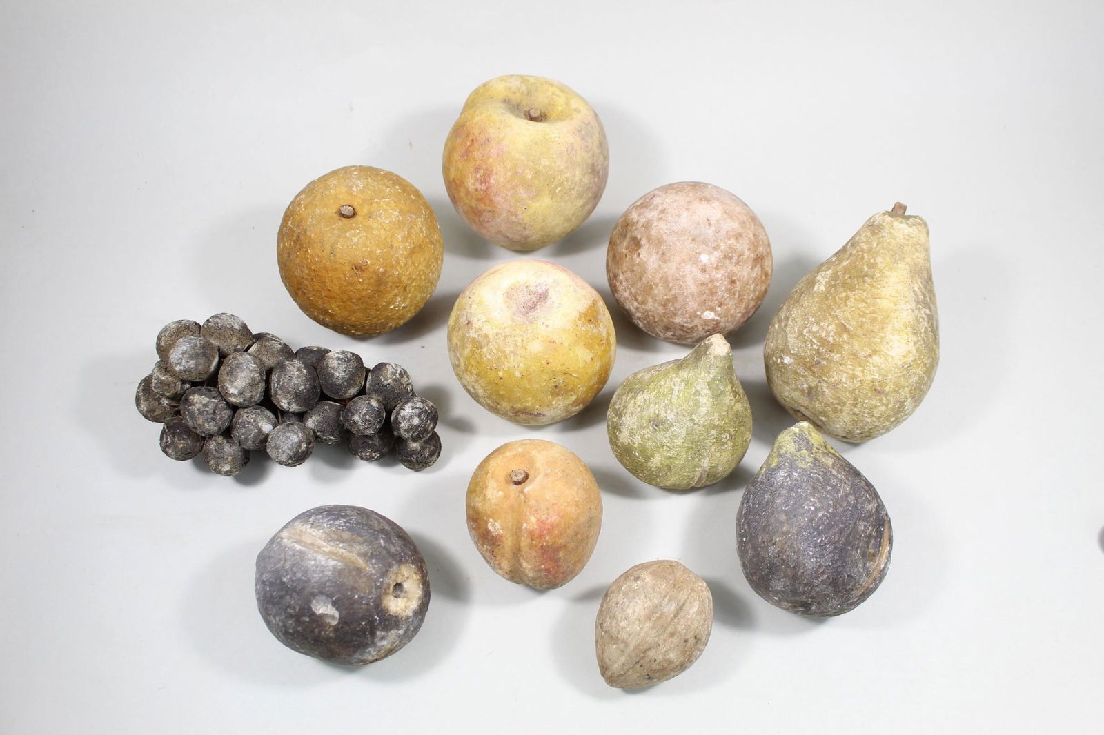 Set of 11 Antique Decorative Stone Fruit Objet Decor (1 of 7)