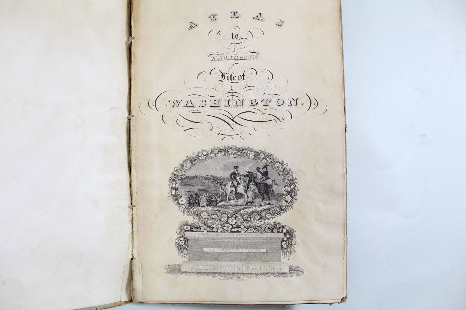 Atlas To Marshall's Life of Washington,J.Crissy, Maps: Atlas to Marshall's Life Washington,American Revolution. This is a handsome book of engraved, foldout maps. It is hand colored in areas - red for British troops, blue for American troops. Has a great