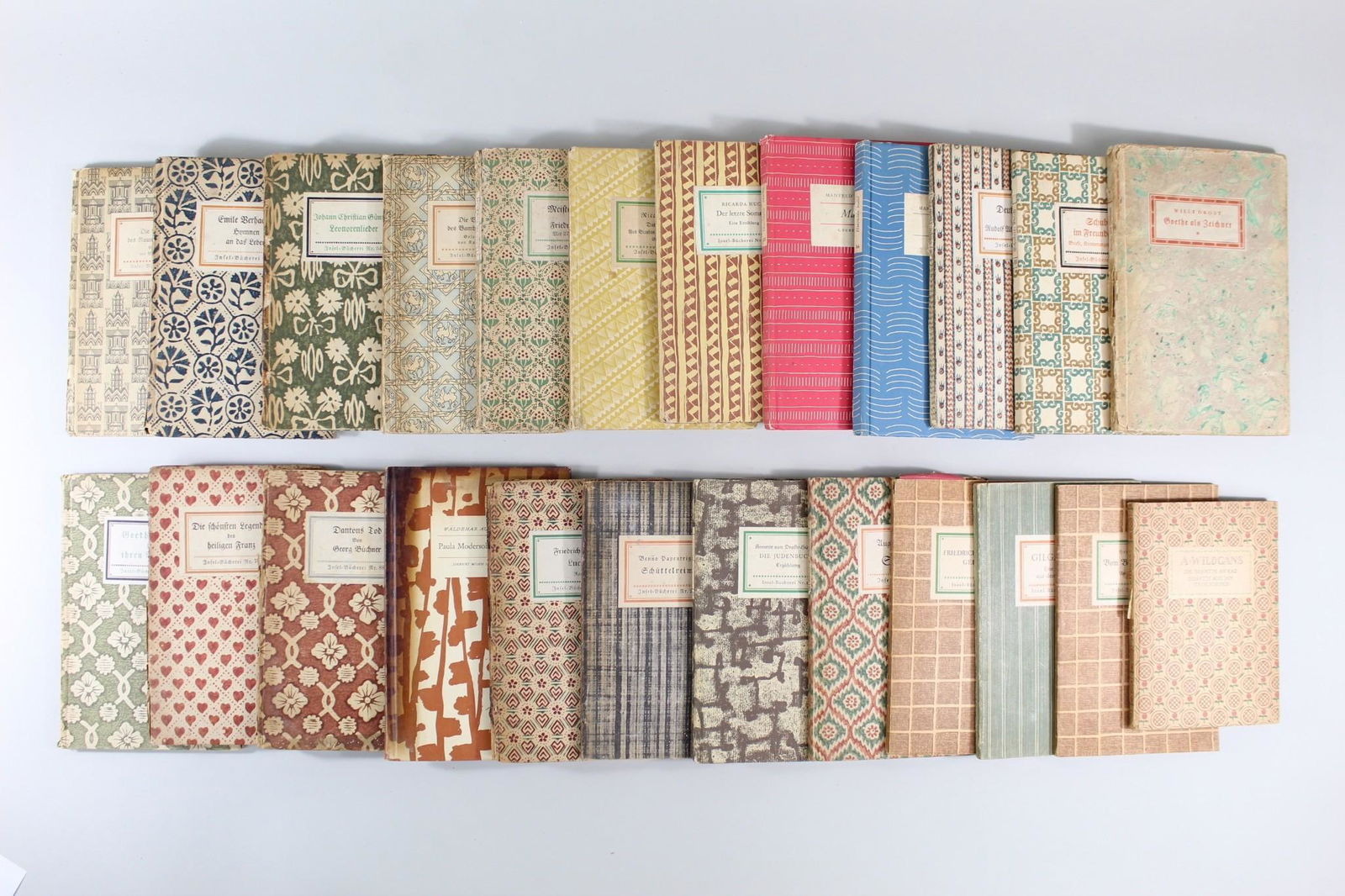 24 German Insel-Bucherei Books w Colorful Pattern Cover (1 of 11)