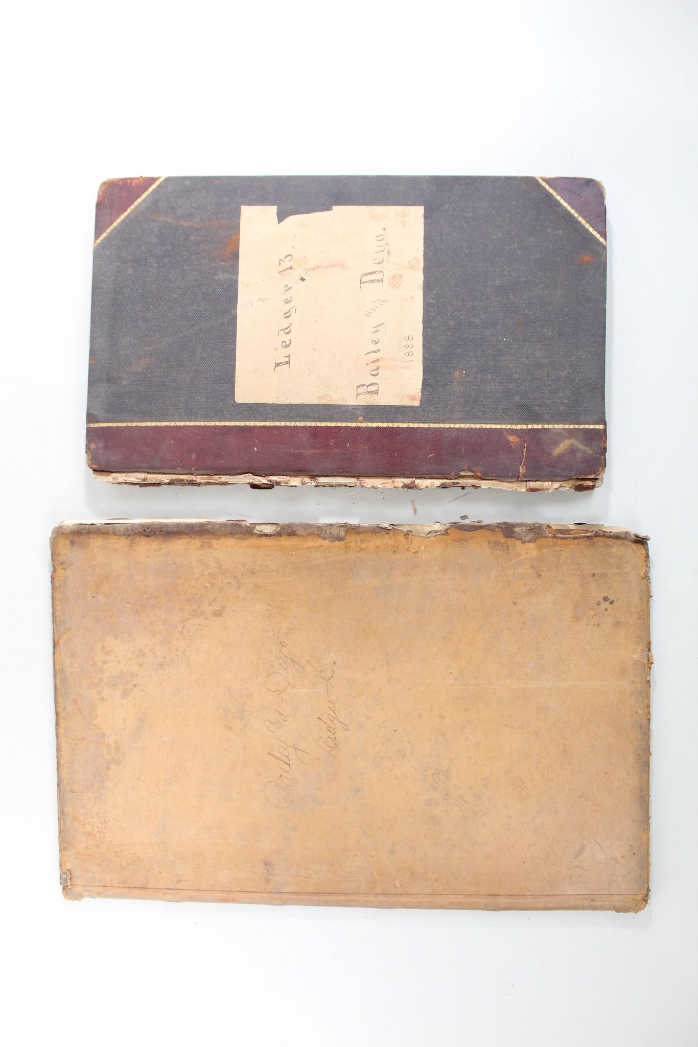 Pair 19th C Ledgers Bailey & Deyo Lumber Ellenville NY (1 of 12)