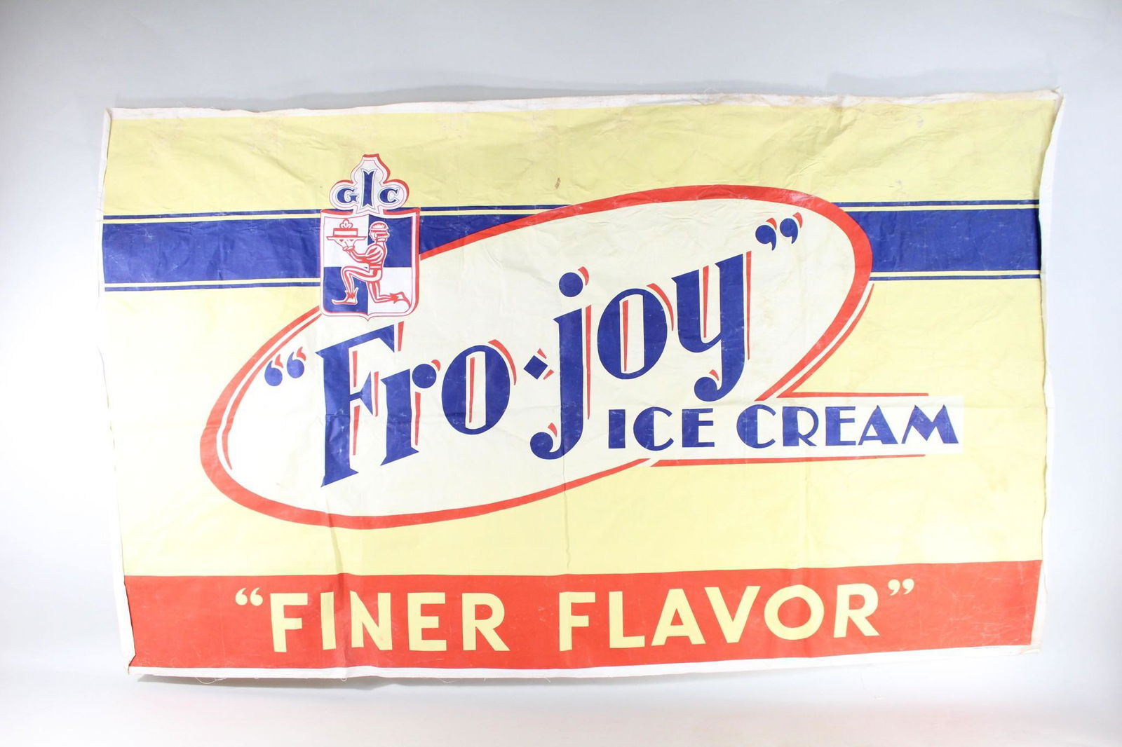 Large Litho Cloth Advertising Poster Fro-Joy Ice Cream (1 of 10)