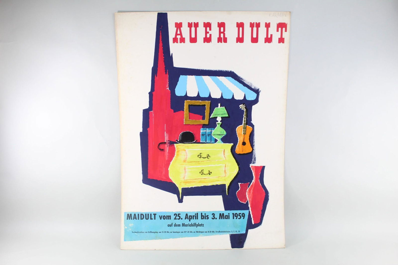 Mid-Century Modern Auer Dult Poster Painting (2/2) (1 of 7)