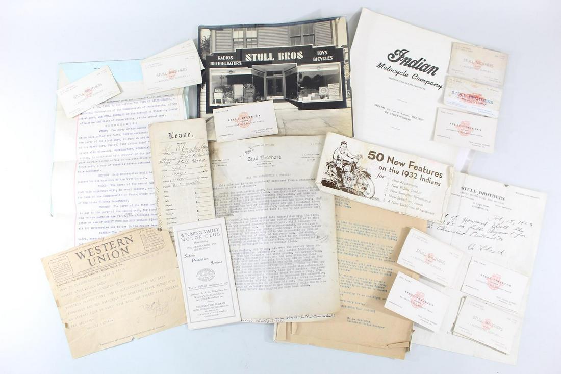 Stull Brothers Indian Motorcycles Photos,Receipts,Etc (1 of 15)