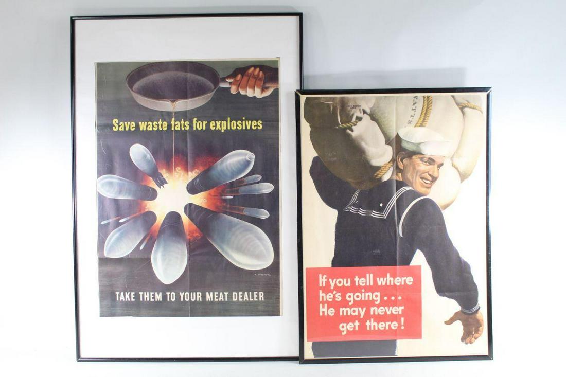 Pair of WWII Framed Propaganda Posters Koerner & Falter (1 of 17)