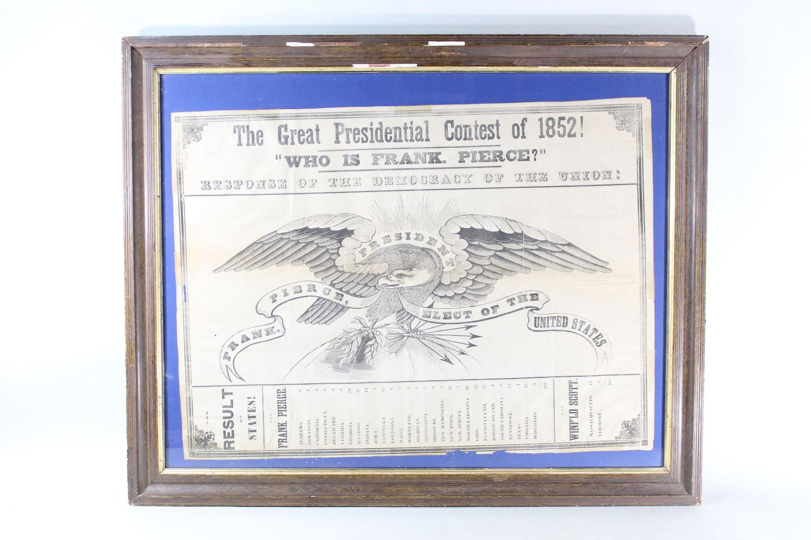 1852 Franklin Pierce Presidential Broadside,Eagle (1 of 12)