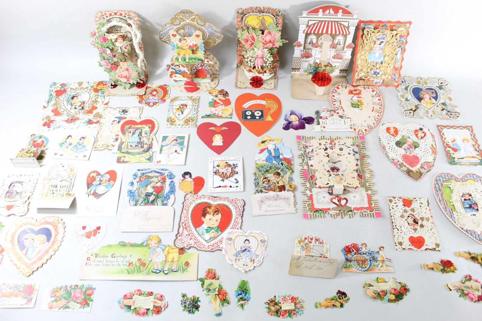 Lot of 60+ Victorian Valentine's Day Greeting Cards (1 of 12)