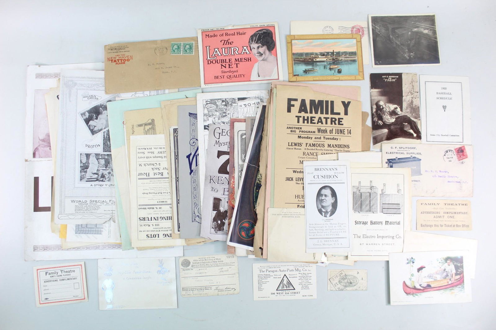 Lot of 19th C. Family Theater Rome,NY Paper,Programs (1 of 18)