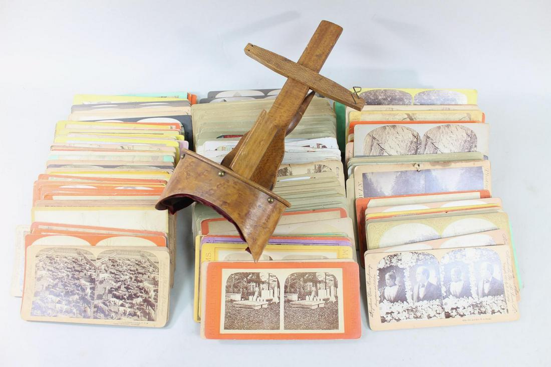 Keystone View Co Paragon Scope & 200+ Stereoscope Cards (1 of 20)