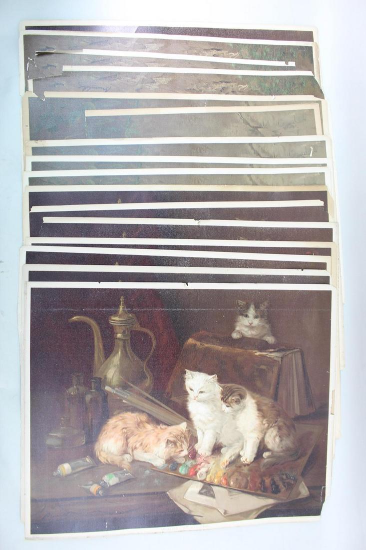 16 Chromolithographs Brunel de Neuville, Cats, 1896 (1 of 20)