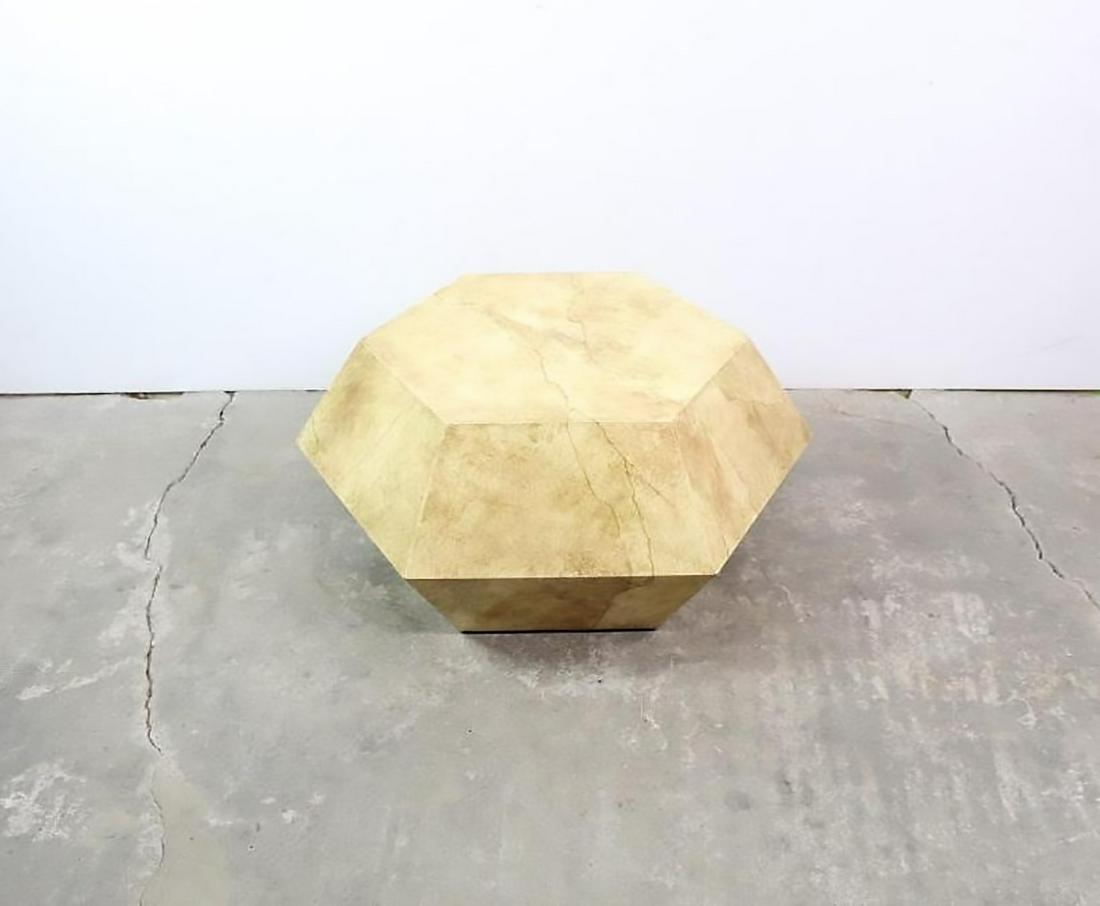 Handmade Faux Marble Geometric Hexagonal Coffee Table (1 of 11)
