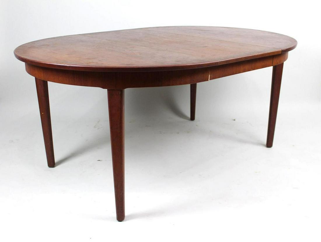 Danish Modern Teak Circular Dining Table w/Leaves (1 of 12)