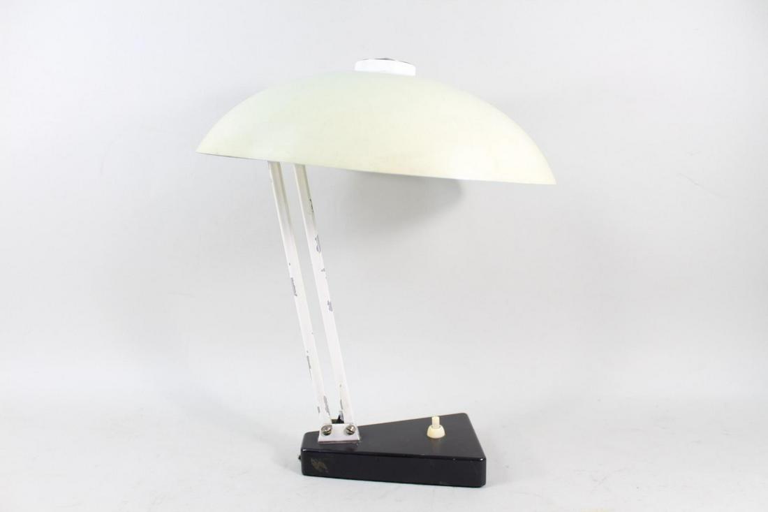 Bauhaus Modern White Metal Lamp,Karl Trabert (1 of 13)