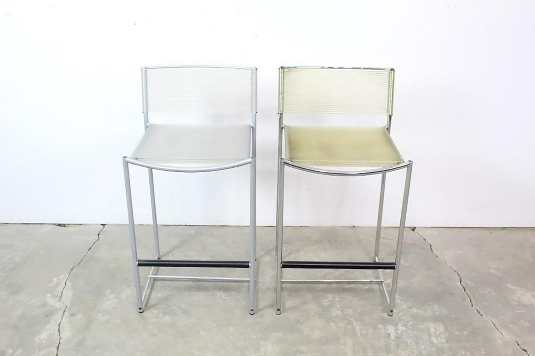 Pair Modern Italian Belotti Flyline Spaghetti Bar Stool (1 of 13)