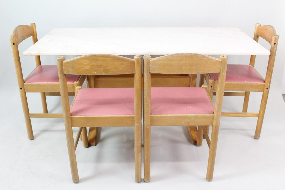 Modern Bentwood Marble Dining Table & Chairs,Yugoslavia (1 of 18)