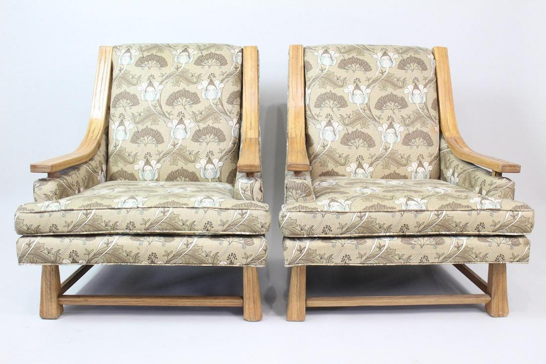 Pair Mid Century Modern A. Brandt Co Ranch Oak Chairs (1 of 10)