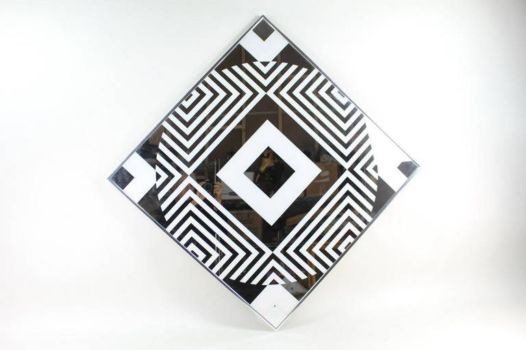 Turner Chicago Mid Century Op Art Psychedelic Mirror