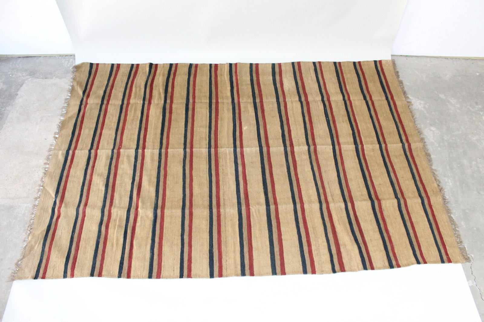 Large 6x9 Ft Striped Mid Century Modern Kilim Area Rug (1 of 4)