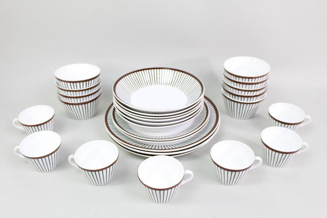 27 Pc Mid Century Modern Gustavberg Ribb Dishes,Sweden (1 of 17)