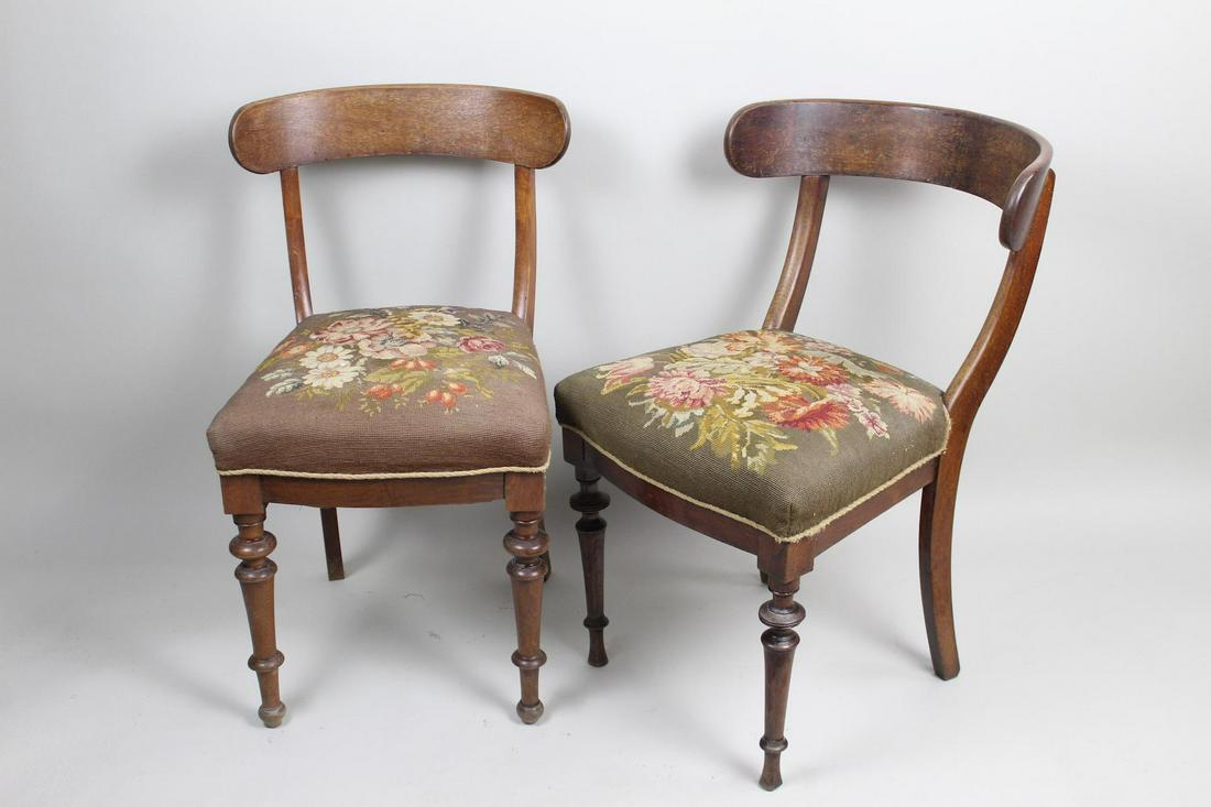 2 Klismos Style Chairs w/Needle Point Upholstery (1 of 11)