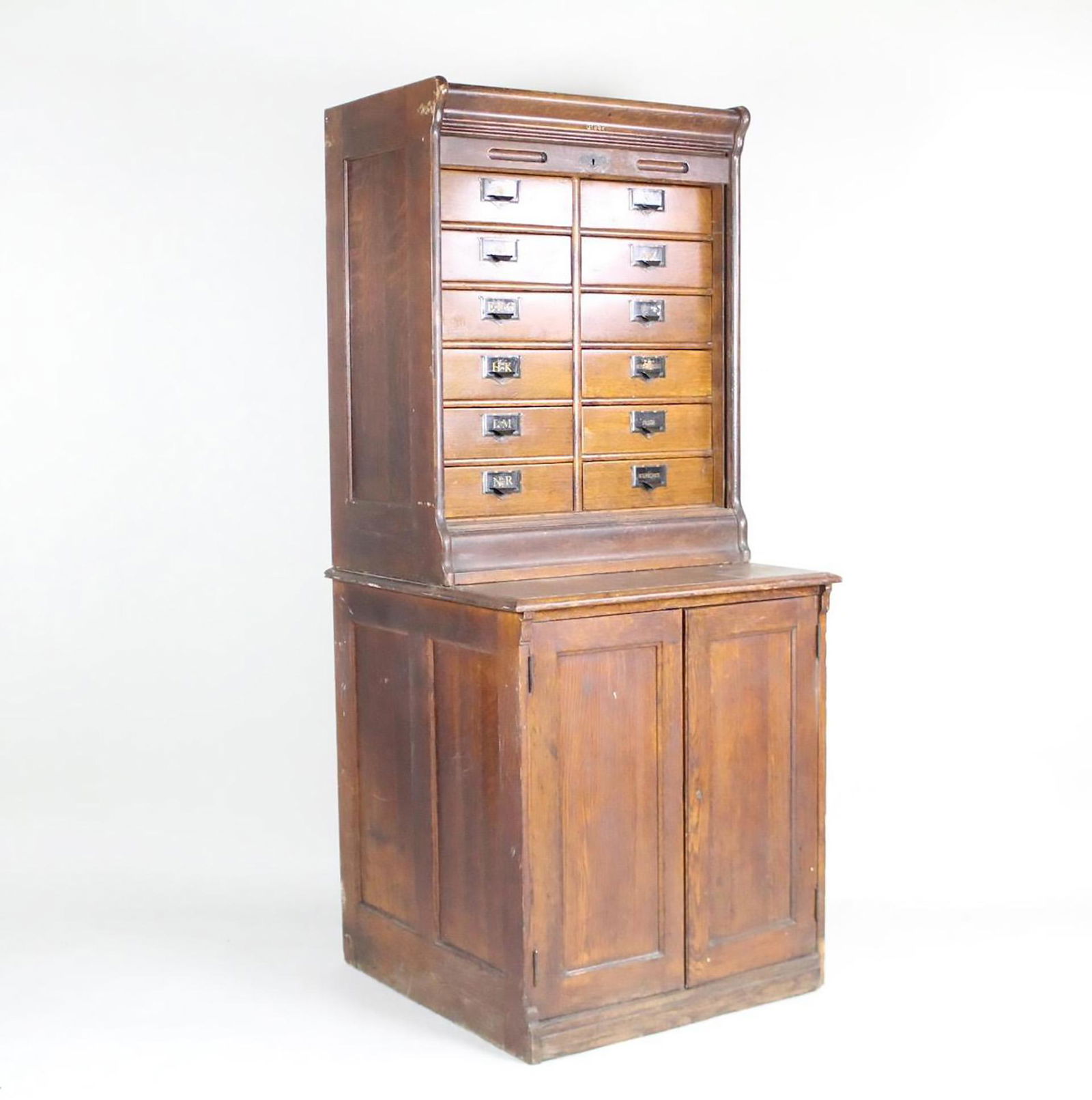 Globe 12 Drawer Roll Front Step Back File Cabinet (1 of 19)