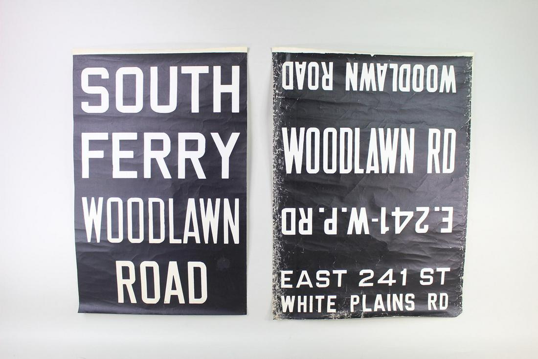 2 Bronx NYC Woodlawn Subway Destination Roll Signs 2/2 (1 of 10)
