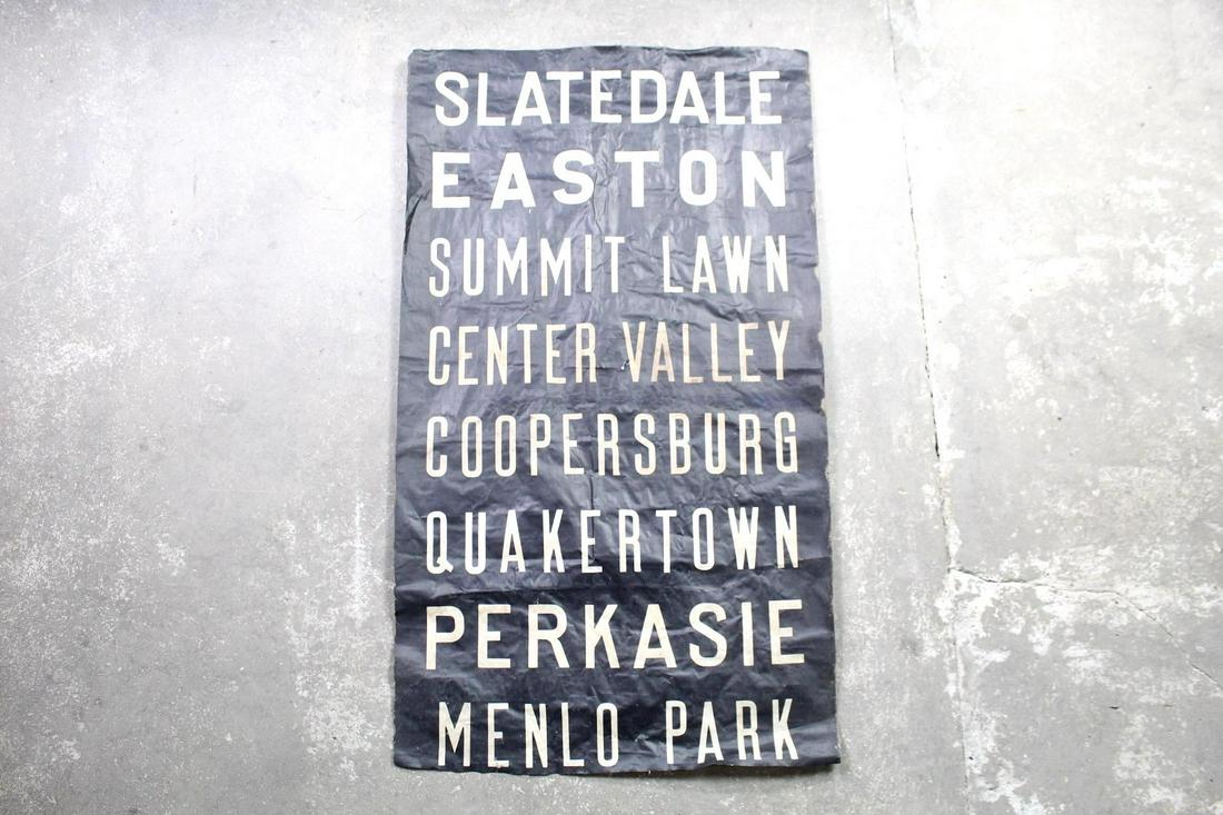 B&W Graphic Bus Destination Roll Sign, NE Pennsylvania (1 of 11)