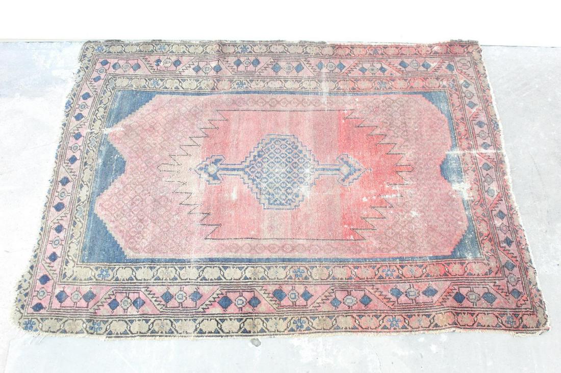 Handwoven Wool Kilim Prayer Rug w/Arrow Pattern 4x5 ft (1 of 10)