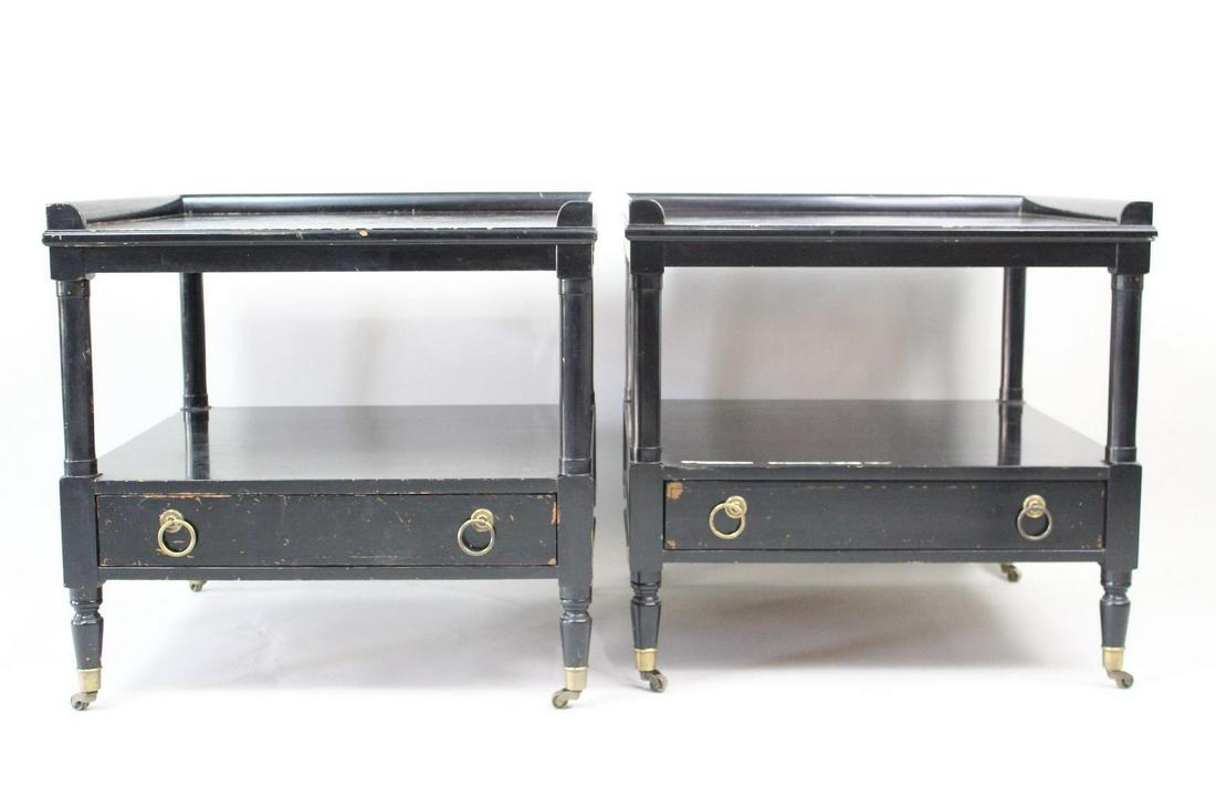 Black & Brass Hollywood Regency Side Tables (1 of 14)