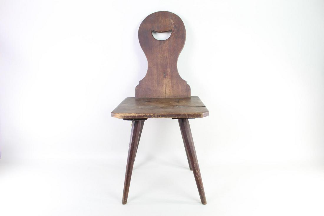18th-19th C. Moravian Splay Leg Plank Chair (1 of 17)