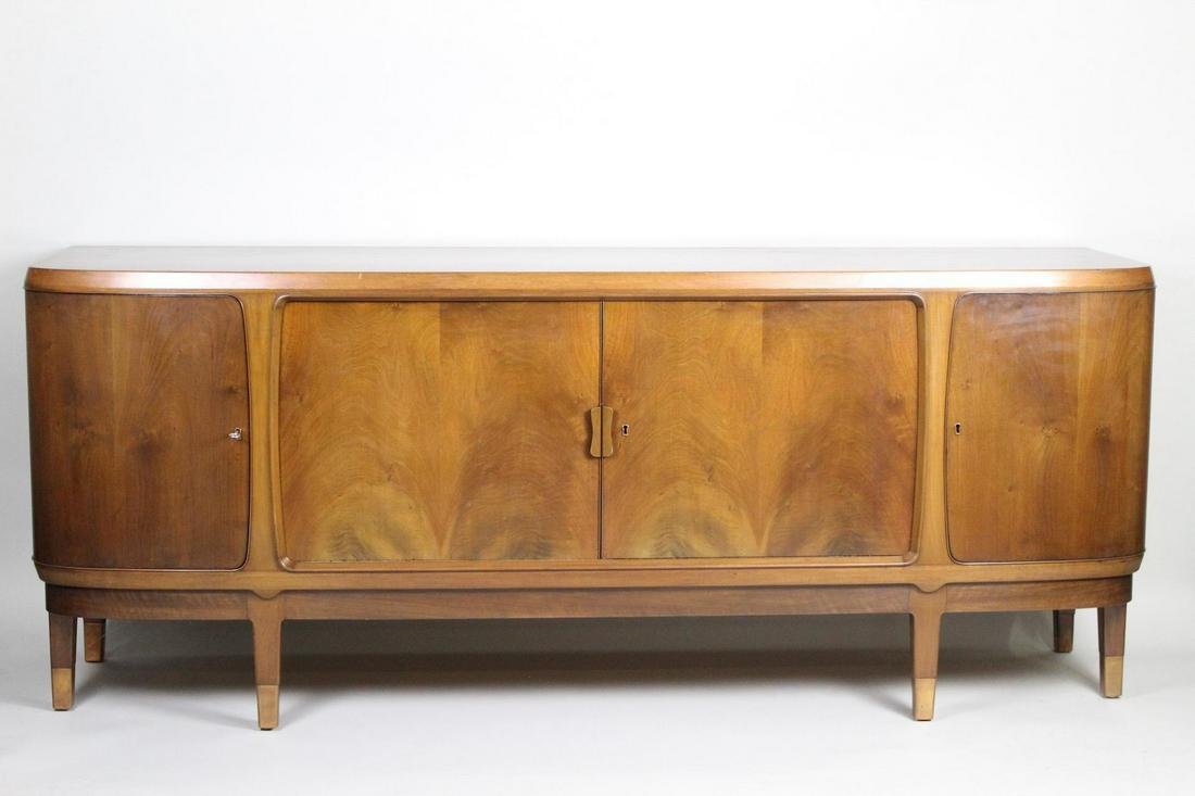 Wooden Art Deco Credenza Sideboard Buffet w/Brass Feet (1 of 16)