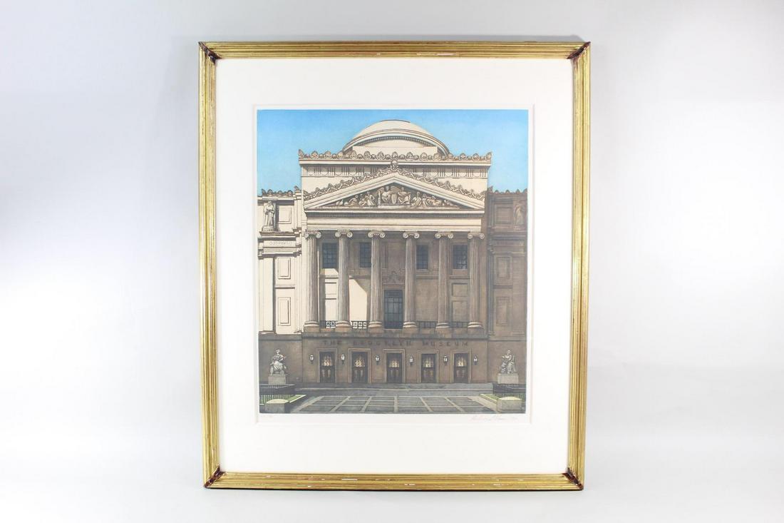 Framed Richard Haas Brooklyn Museum Etching 33/180 (1 of 14)