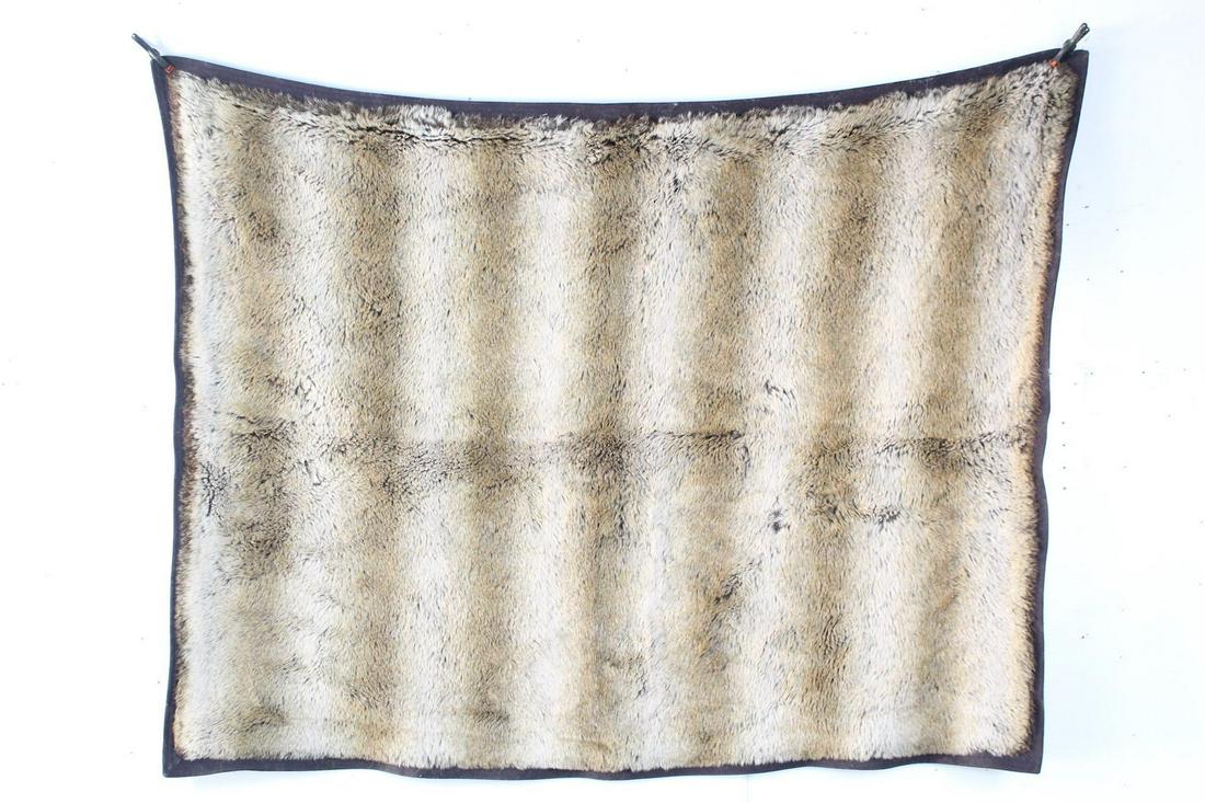 Faux Fur Brown White Striped Thick 4x5-ft Throw Blanket (1 of 7)