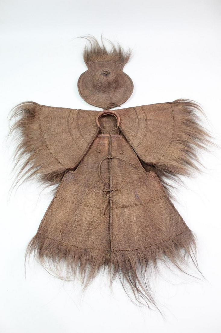 Traditional Chinese Coir Raincoat & Hat, Ethnographic (1 of 19)