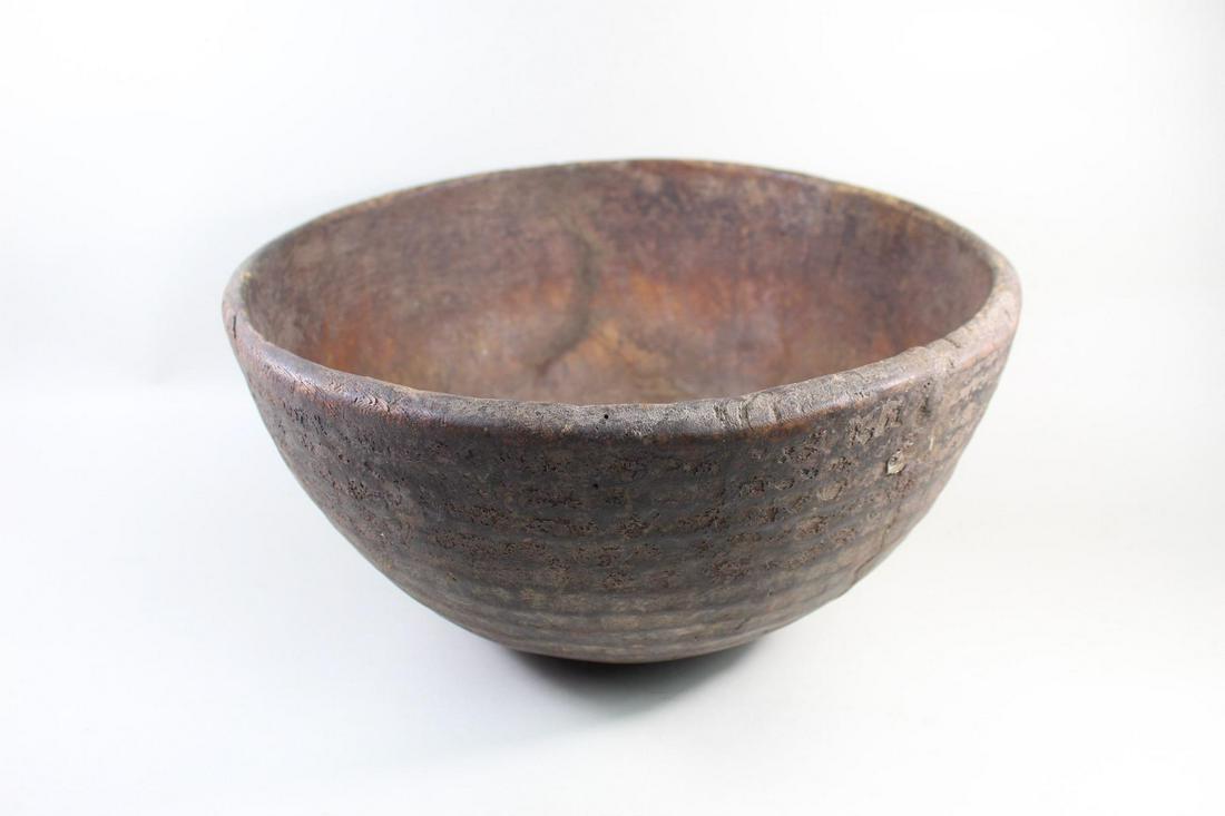 Primitive Antique Carved Wood Bowl w/Patina, Country (1 of 9)