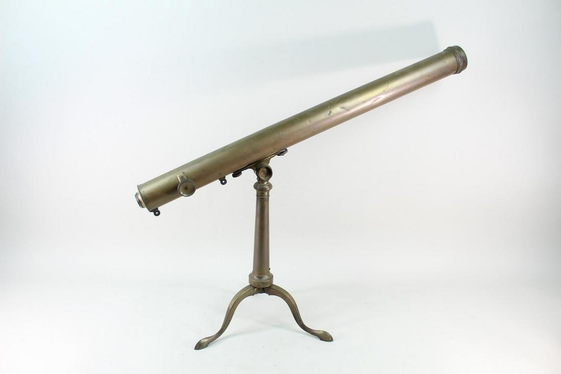 19th C Brass Telescope,Engraved T Harris London,US Navy (1 of 15)