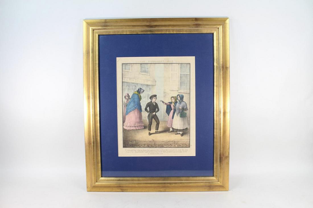 Framed Lithograph, Augustus Kollner, Dishonest Boy 1856 (1 of 11)