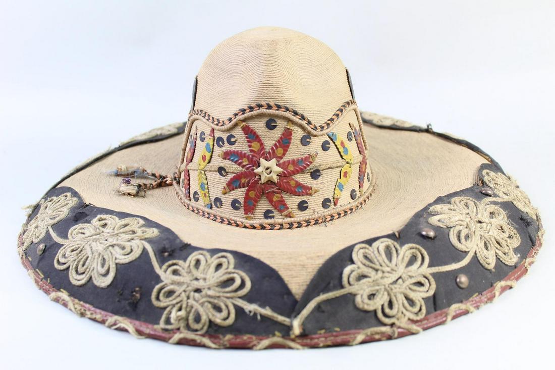 Highly Detailed Embroidered Vintage Mexican Sombrero (1 of 14)