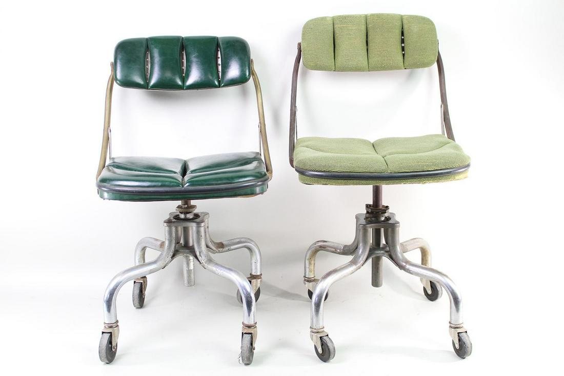 Pair Industrial Mid-Century Do More Work Desk Chairs (1 of 20)